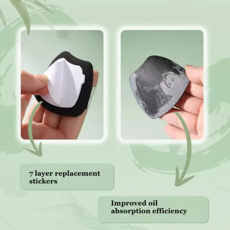200 Sheets Blotting Paper With Powder Puff Blender Sponge Oil Control Facial Oil Absorbing Wipes Matte Fix Makeup Tool