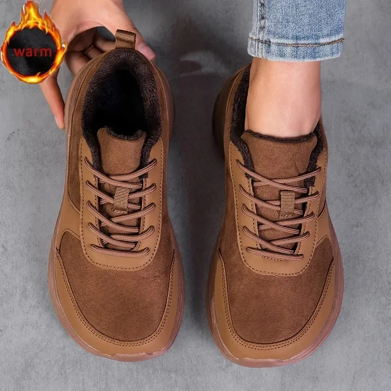Scarpe da ginnastica invernali da uomo Wide Head unisex a piedi nudi comode scarpe casual calde di grandi dimensioni scarpe da trekking antiscivolo scarpe minimaliste