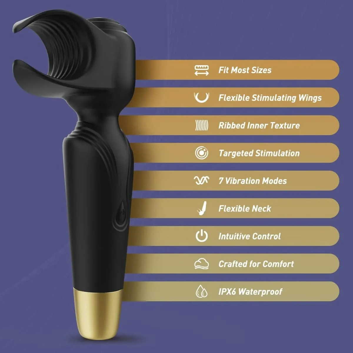 3 IN 1 Powerful Penis Vibrator Male Masturbator Adult Toys Male Sex Toys Stroker for Glans Massage Clitoral Stimulation Vibrator