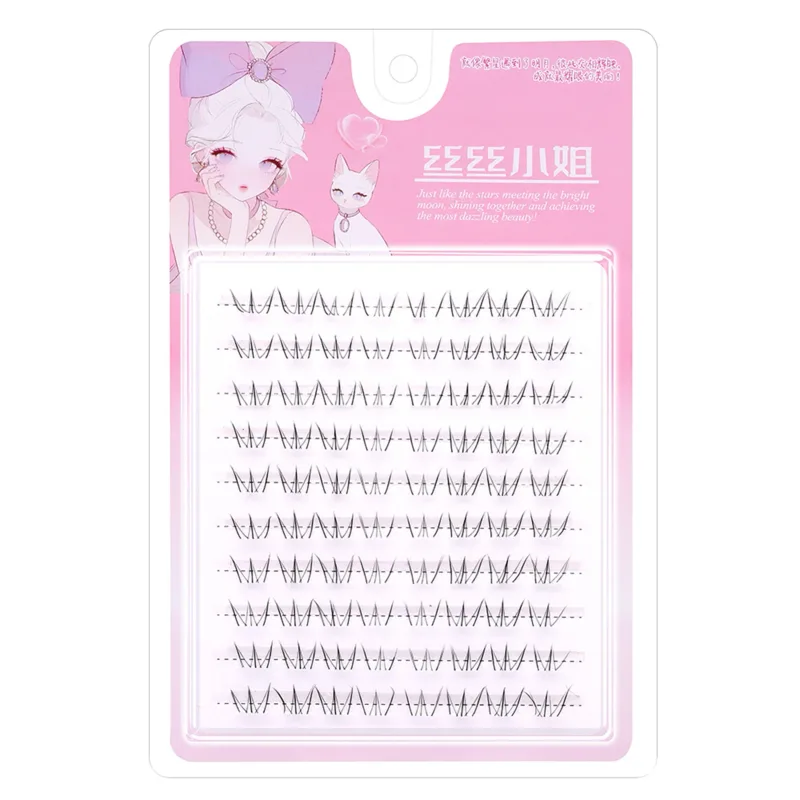 6-7mm ACE Dense Cat Korean Lower Eyelashes Air Fairy Fake Eyelash Segmented Natural Under Lashes Extension Manga Eye Makeup Tool