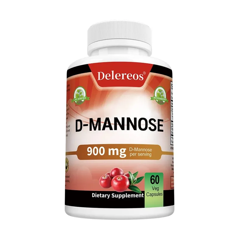 D Mannose Vegetarian Capsules - UTI Health Support Non GMO Vegetarian Friendly 120 Capsules