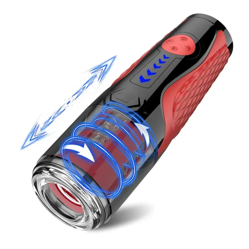 Automatic Male Masturbator Telescopic Rotation Men Masturbation Cup LCD Digital Simulation Blowjob Masturbator Sex Toy for Men