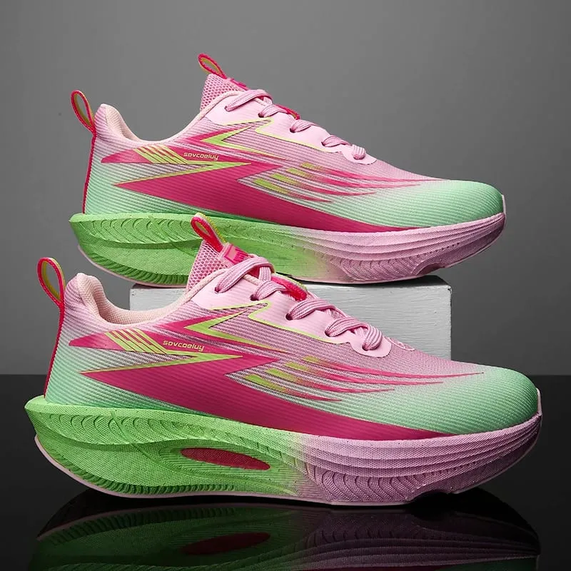 Running Shoes Men Carbon Board Marathon Sports Air Cushion Breathable Lightweight Women's Comfortable Athletic Sneakers Casual