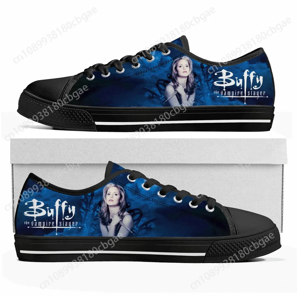 Buffy the Vampire Slayer Low Top Sneakers Mens Womens Teenager Sarah Michelle Gellar Canvas Sneaker Casual Shoes Custom Shoe