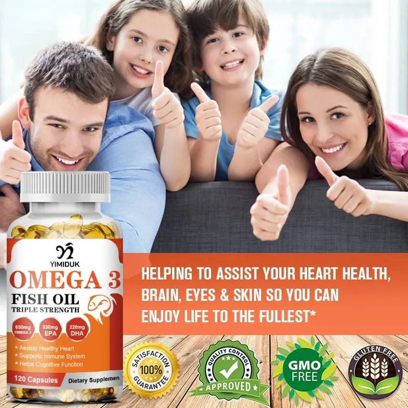 Vásároljon 1-et, kap 1-et ingyen! Ultra Strength Omega 3 halolaj-kiegészítő az immunitás hangulatának csontjaiért és a szív- és érrendszeri funkciókért GMP-tanúsítvánnyal rendelkezik