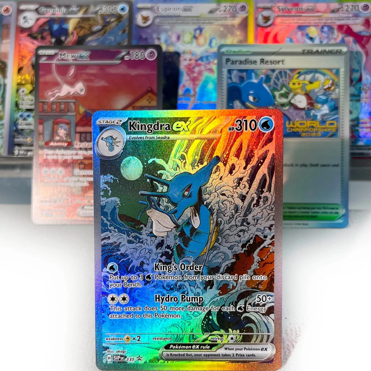 Scarlet & Violet Promos PKM Cards PTCG5-B Rainbow Charmander Paradise Resort Mew Rare Collection Battle Toys Gifts for Hobbies