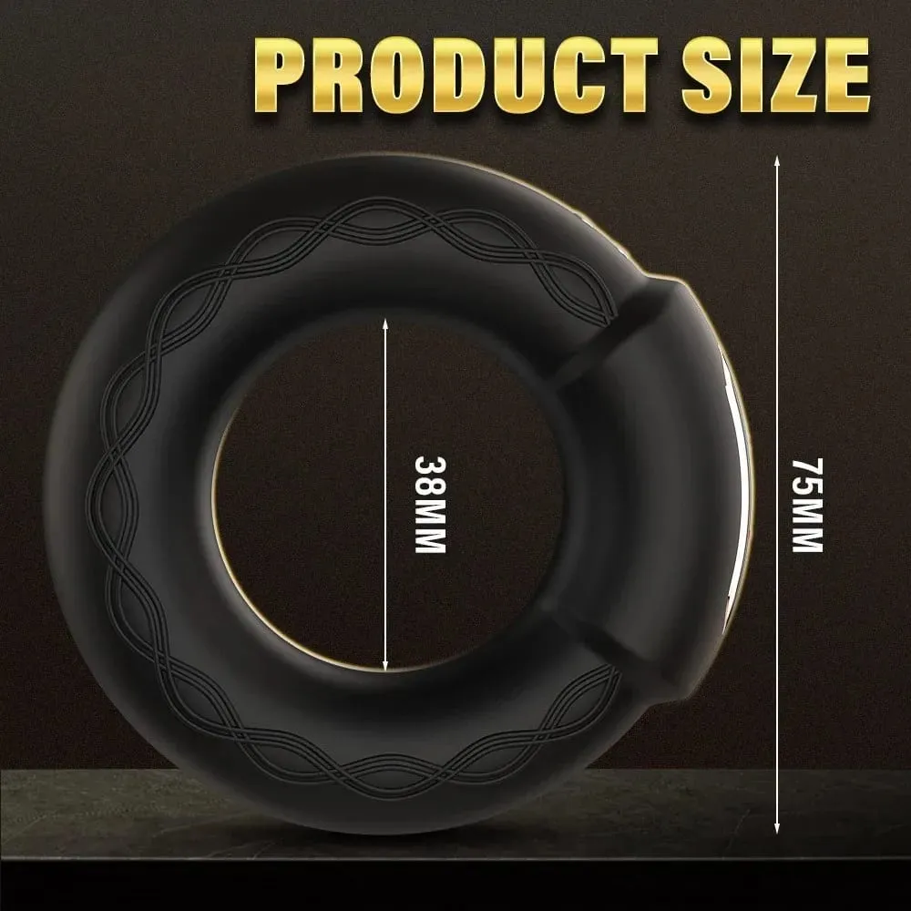 Vibrating Penis Cock Ring Penis erection Heating Vibrator Delay Ejaculation Penis massager 10-Frequency Vibration Men Sex Toys — image 2