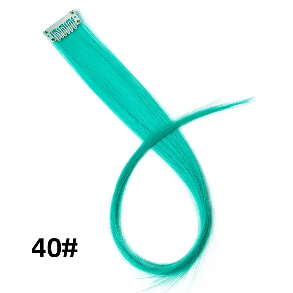 Thẳng Màu Phần Tóc Làm Tóc Kẹp Nổi Bật Cầu Vồng Tóc Hồng Xanh Tím Tổng Hợp Trên Kẹp Dành Cho Nữ Bé Gái
