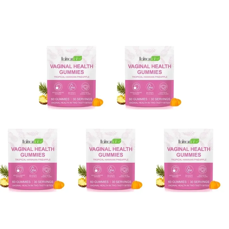 HalmanLabs Vaginal Health Gummies with Probiotics and Vitamin C Balances PH Levels and Supports Vaginal Flora - 60 Gummies