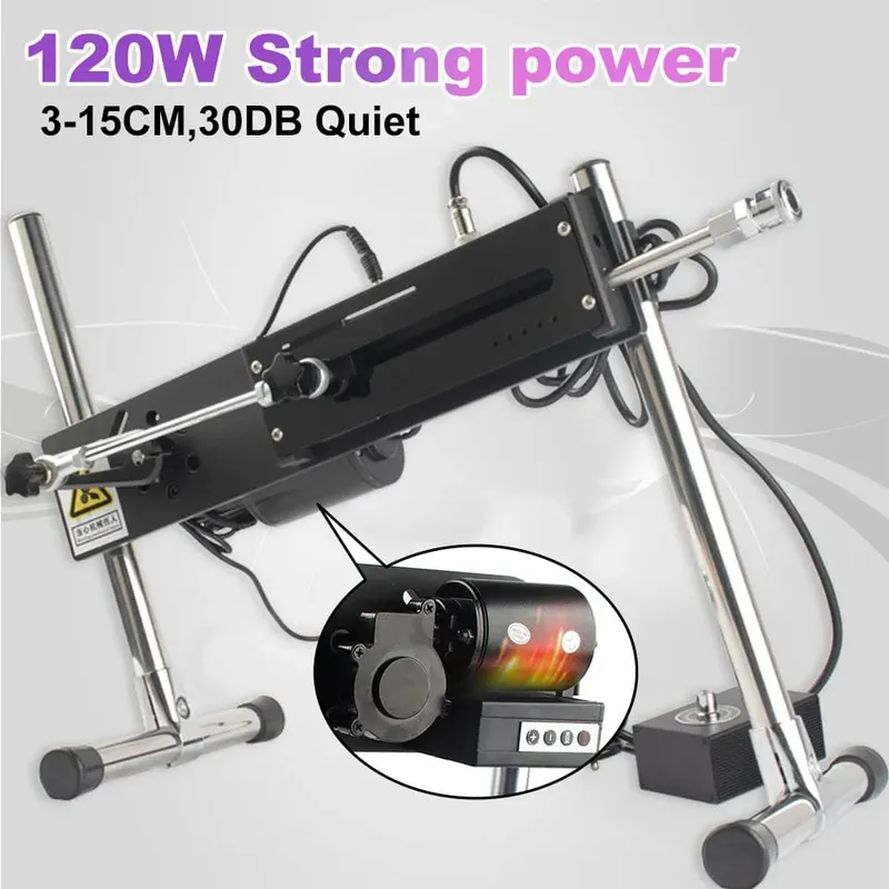 120W Sex Machine Strong Power Turbo Gear Masturbation Love Machine V-U-Lock Vibrator Sex Machine with Dildo