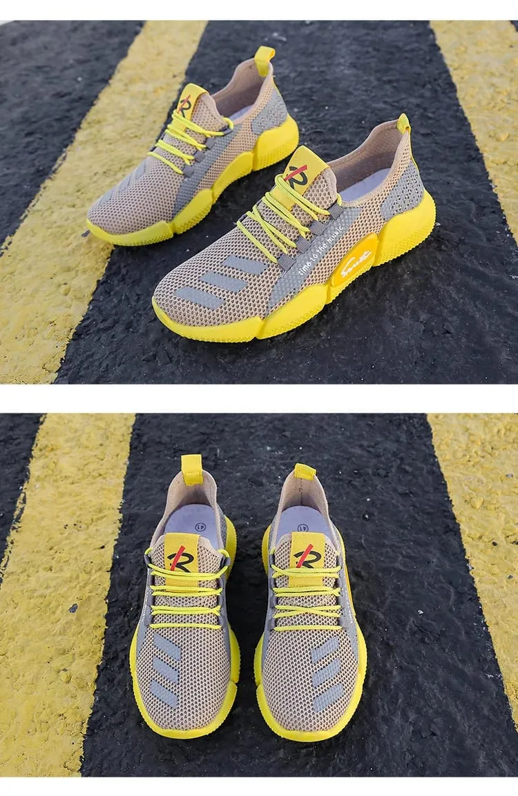 Men's Casual Sneakers Breathable Comfortable Walking Shoe Lace-up and Anti-slip Athletic Jogging Tennis Shoe Large Size 39-44