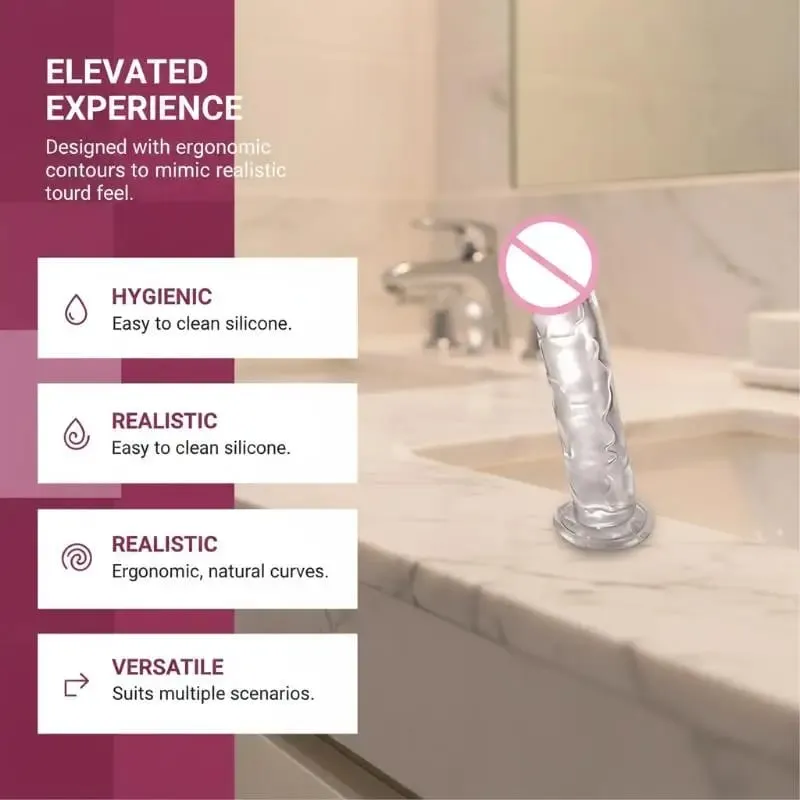 Para adulto sexo masturbador g ponto vibrador realista para mulher tpe iniciante claro vibrador com ventosa forte jogo mãos-livres