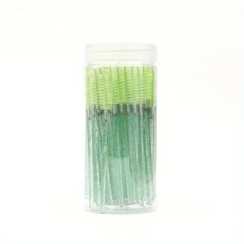 50pcs Disposable Mascara Wand Eyelash Brush Crystal Eyebrow Shaper Brush For Eyelash Extension Makeup Brushes Applicators