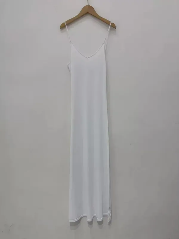 Pearl Decoration Ladies Single-Breasted Knit Midi Dress O-Neck Women's Short Sleeve Slim Fit Splices Long Robes