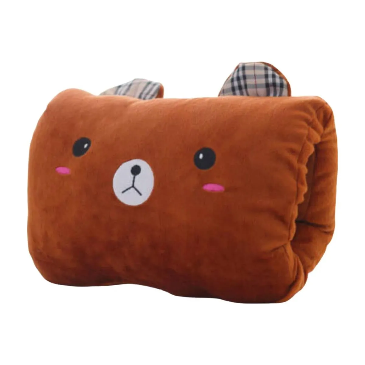 Soft Pink Bear Children's Plush Pillows Hand Warmers Gloves Adults Cartoon Nap Pillows Cushions Creative Hand Warmers Plush Gift