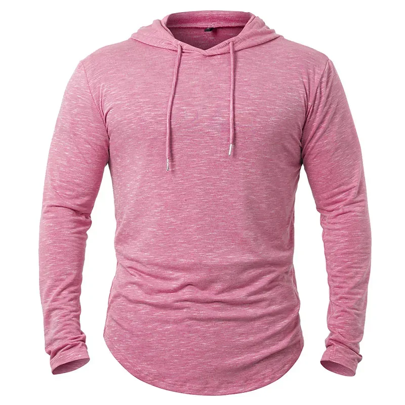 Sudaderas con capucha deportivas ligeras para hombre, camisa deportiva de manga larga con capucha, informal, para gimnasio, correr, basculador, sudadera