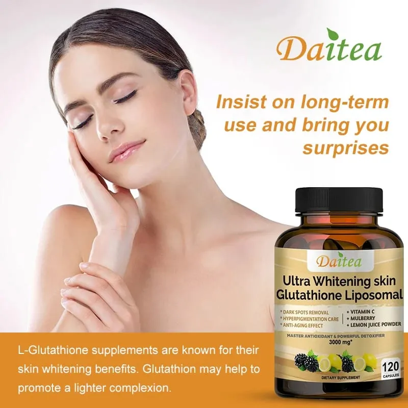 Liposome Glutathione with Vitamin C Helps Detoxify Whiten Skin and Antioxidant Anti-aging