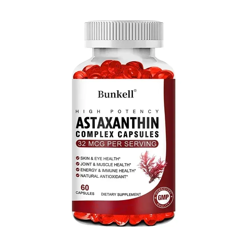 Antarctic Krill Oil 120mg Astaxanthin 32mcg Capsules(EPA DHA) Support Joint and Skin Immunity Cardiovascular Health