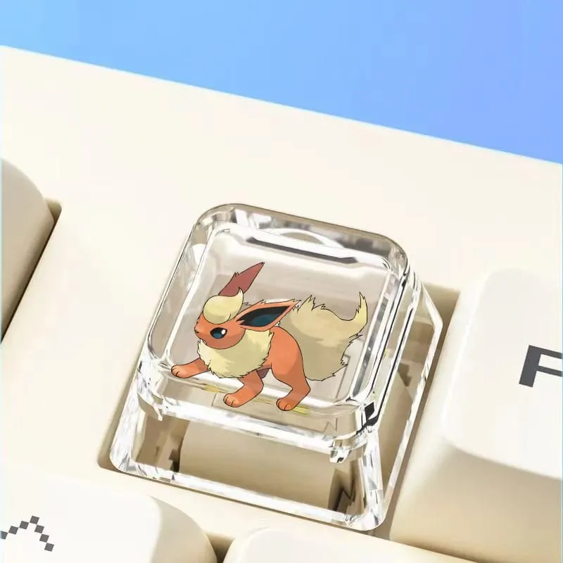 Cross mechanical keyboard personalized anime keycap single Charmeleon Blastoise Eevee transparent cartoon keycap — image 18