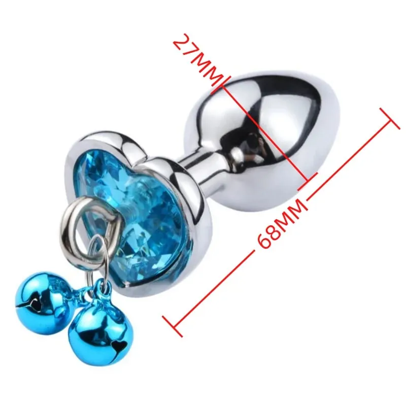 Perline anali in metallo di piccole dimensioni Butt Plug Mini Arcobaleno Butt plug in oro rosa Gioielli in cristallo Trainer Dildo anale Masturbazione Giocattolo del sesso