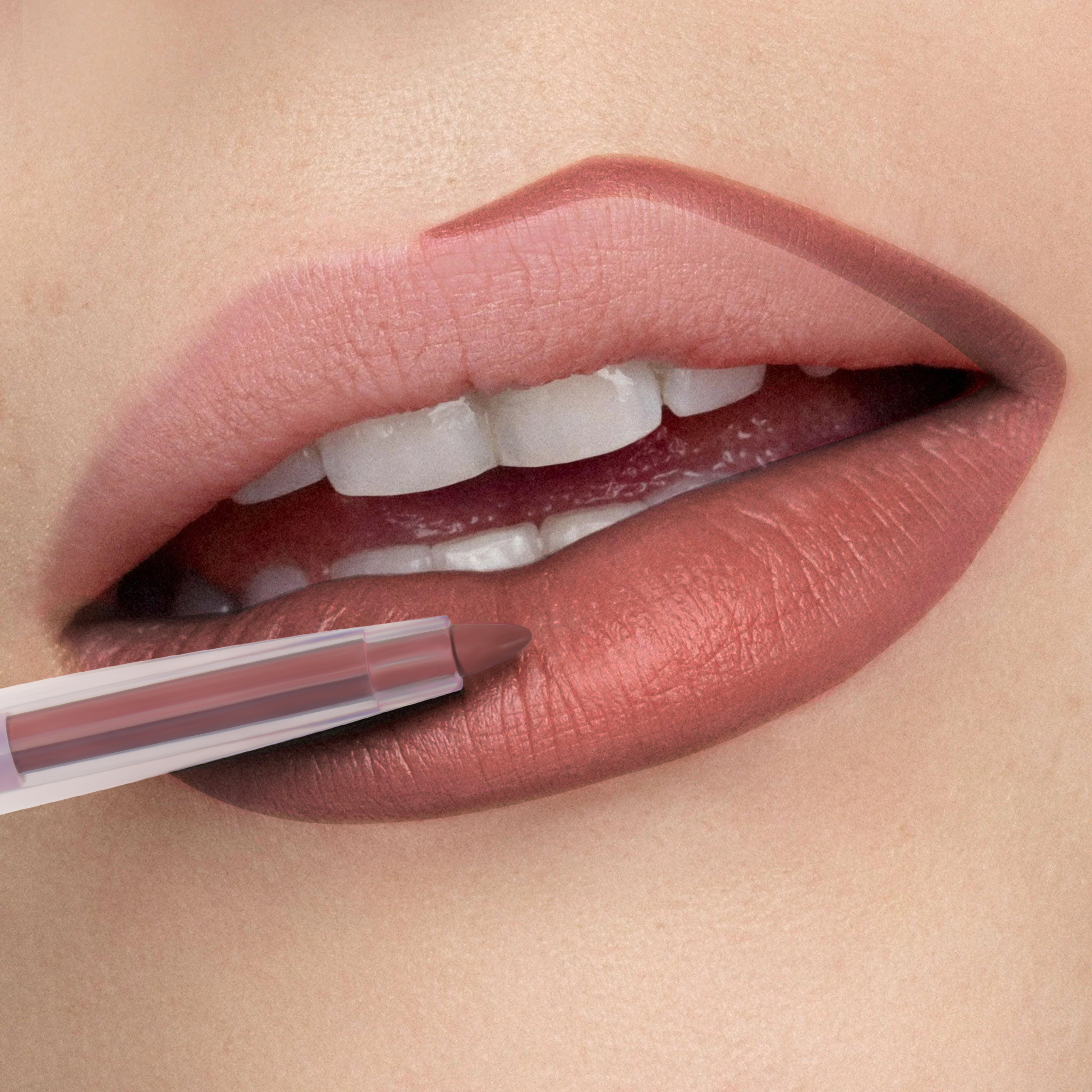 Matte Velvet Lip Liner Seksi Tahan Air Cair Lip Liner Tahan Lama Tanpa Tanda Kosmetik Rias Merah Telanjang