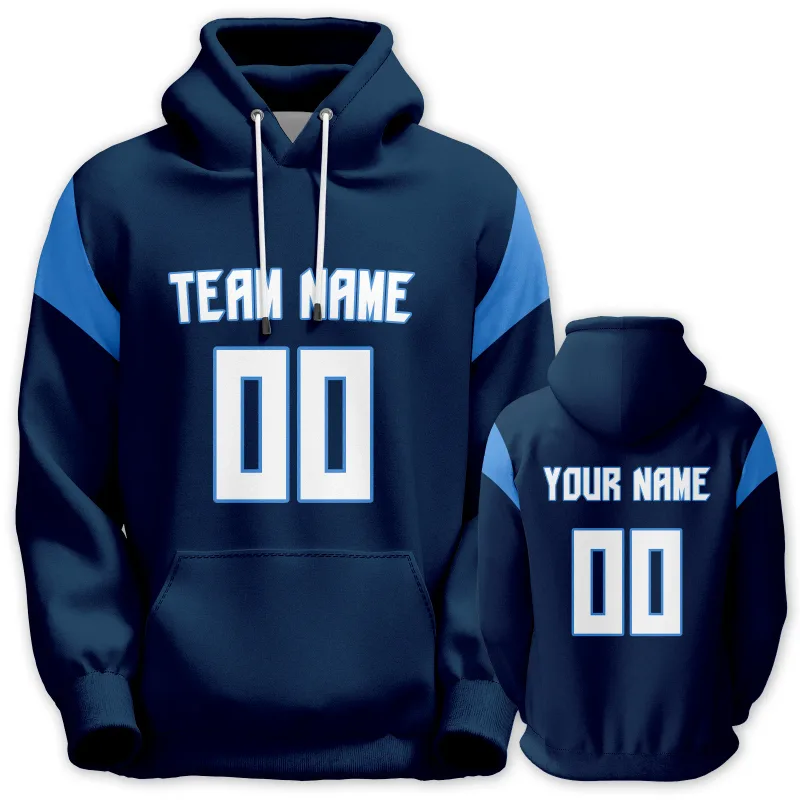 Men's Custom Football Hoodie Personalized Printed Team Name Number Sweatshirt Game Day Pullover Gift