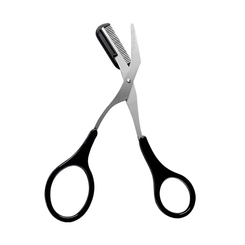 3pcs Eyebrow Trimming Tools Stainless Steel Eyebrow Tweezer Scissors with Comb Razor Makeup Tools Face Care