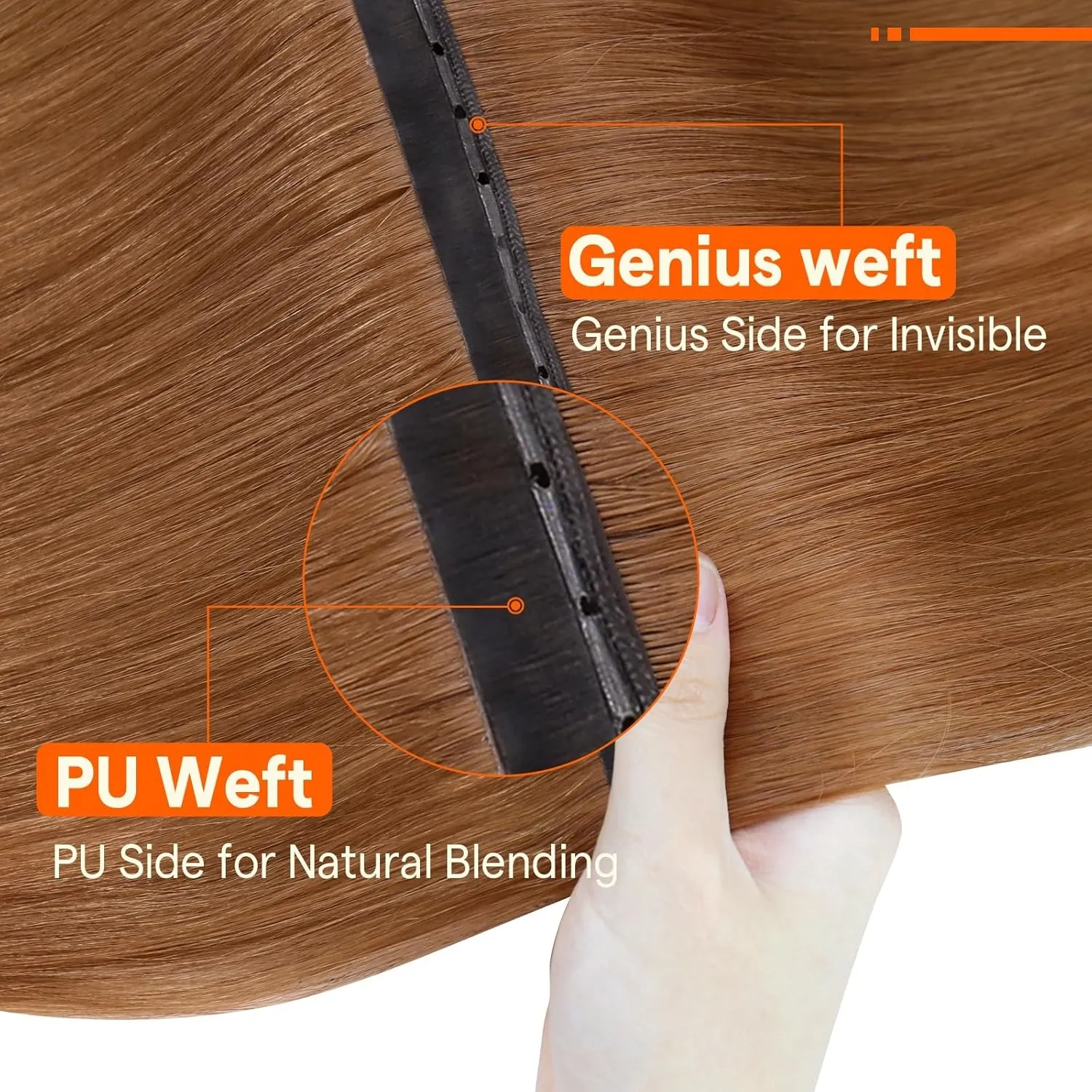 Full Shine Butterfly Weft Hair Extensions Pu Holes Weft Hair Extensions 100G 5Pcs Seamless Fit Full Head Add Length