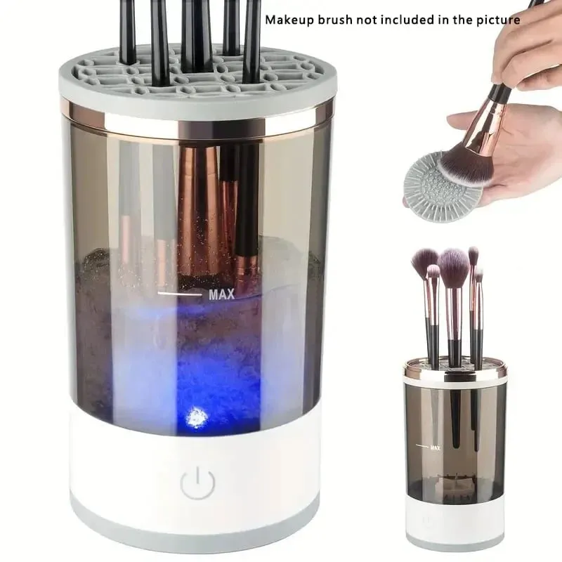 USB Plug Přenosný elektrický čistič štětců na make-up s gumovým přístrojem na líčení Elektrický USB Quick Cleaner Čisticí štětec na límec