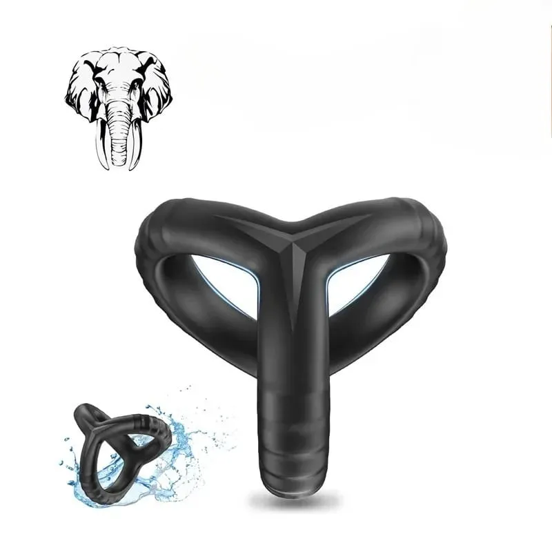 Soft Silicone Cock Ring Scrotum Bind Delay Ejaculation Penis Ring Chastity Cage Stronger Erection Sex Toys for Men BDSM Toys