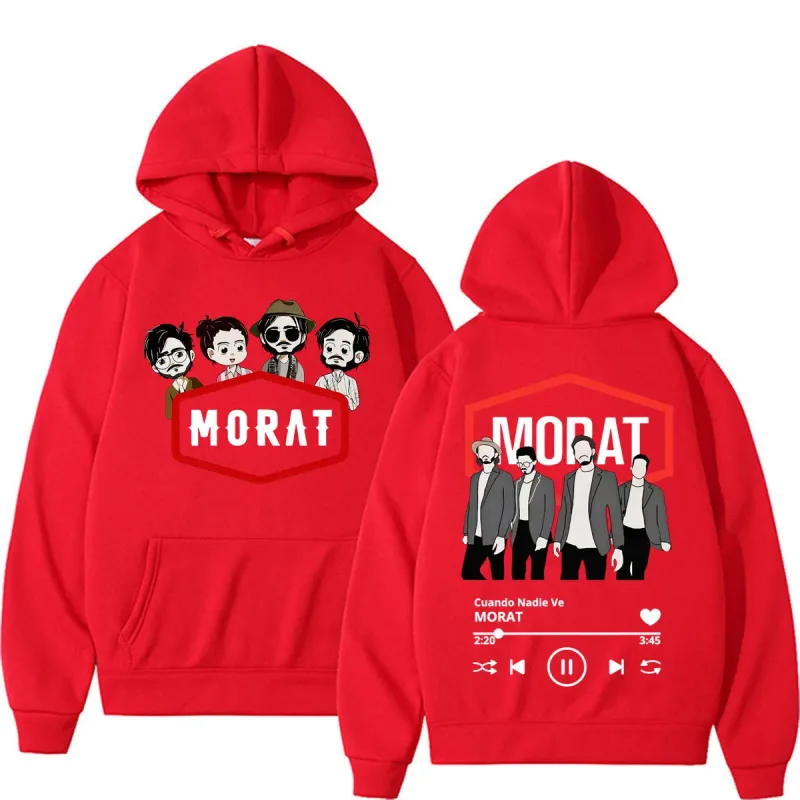 Band Morat Cuando Nadie Ve AlbumTour Sweatshirt Men Women Fashion Hip Hop Pop Music Hoodies Casual Fleece Long Sleeve Pullovers