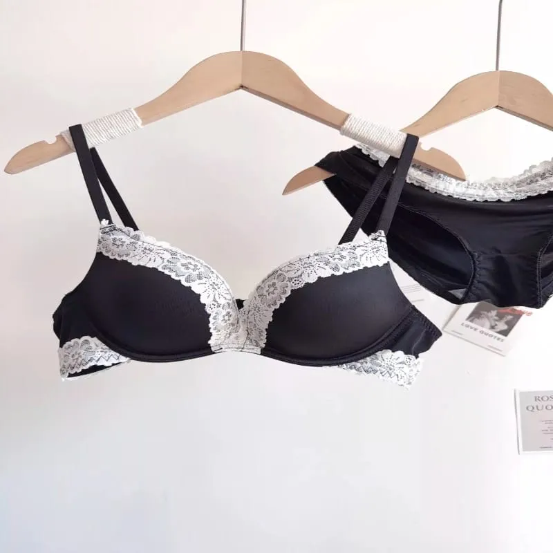 Conjunto de Lingerie Leopardo Sexy Para Mulheres Sem Aro Sem Costura Push Up Renda Encantadora Confortável Diário