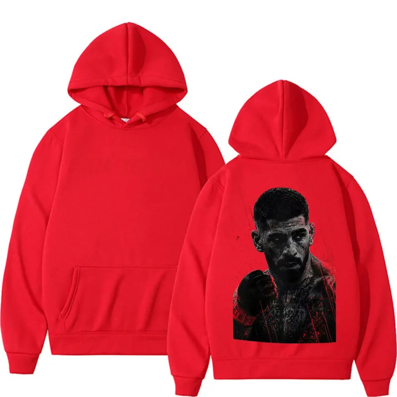 Ilia Topuria El Matador Vintage Graphic Hoodies Men's Clothing Violence Aesthetic Sweatshirts Casual Fleece Pullovers Streetwear