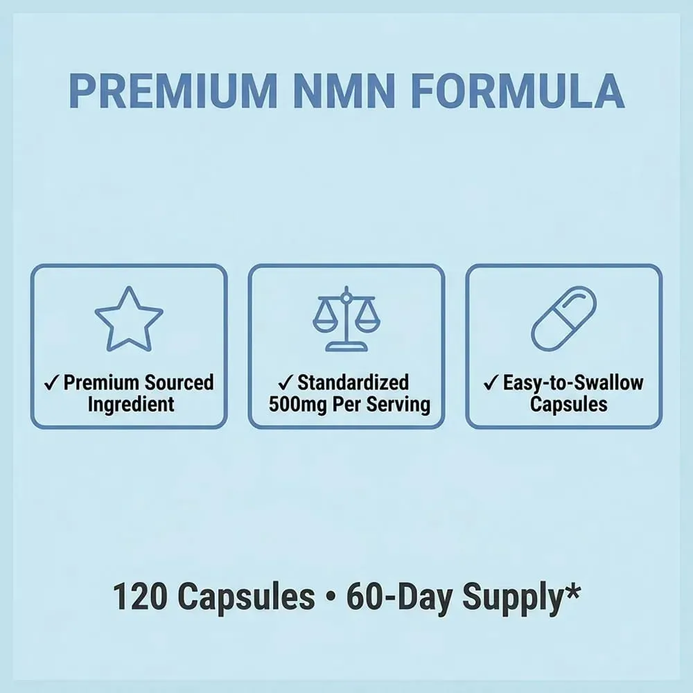 NMN Nicotinamide Mononucleotide - Reduces Wrinkles Increases Skin Elasticity and Supports Cell Repair and Growth