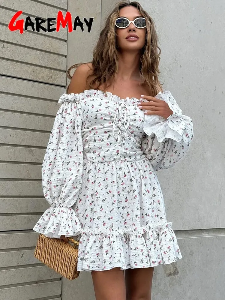 Vestido de musselina feminino com mangas compridas, elegante, branco, verão, algodão, praia, lindo, sexy, mini vestido curto para mulheres
