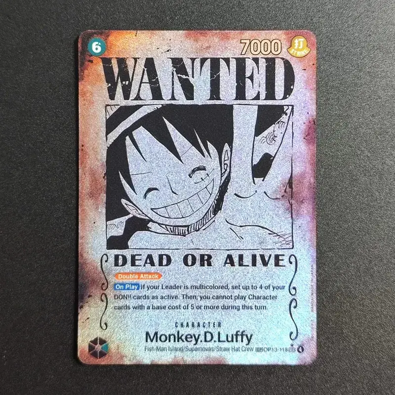 Proxy ONE PIECE CARD Luffy Shanks ACE Roger Teach Kaido Character Card Wanted Alternate Art English Collection Anime Cards
