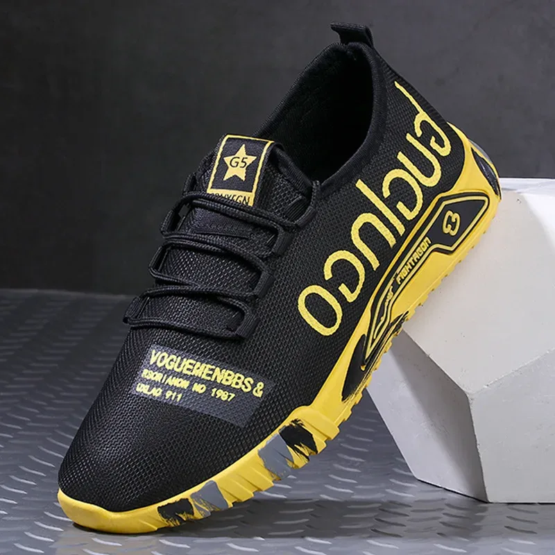 2025 Heren Vulcaniseer Schoenen Ademend Lichtgewicht Sneakers Outdoor Mesh Zwarte Schoenen Atletische Jogging Tenis Wandelschoenen Man