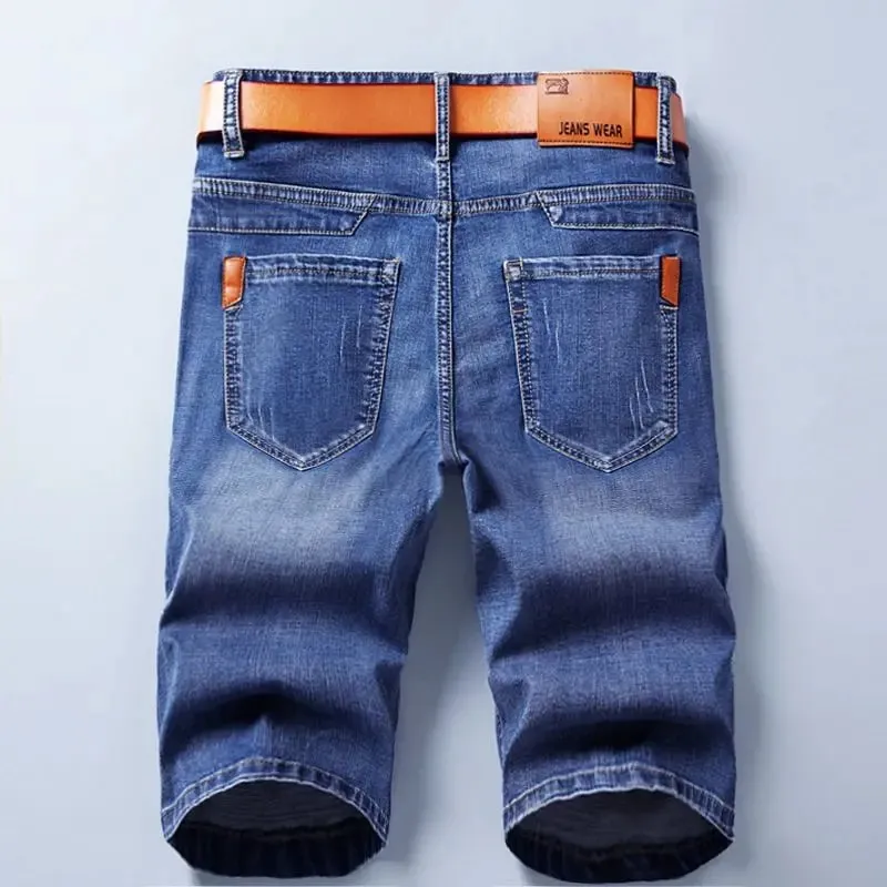 Summer Shorts Jeans Men Denim Pants Stretch Black Fashion Design Men's Jeans Slim Straight Male Short Jeans