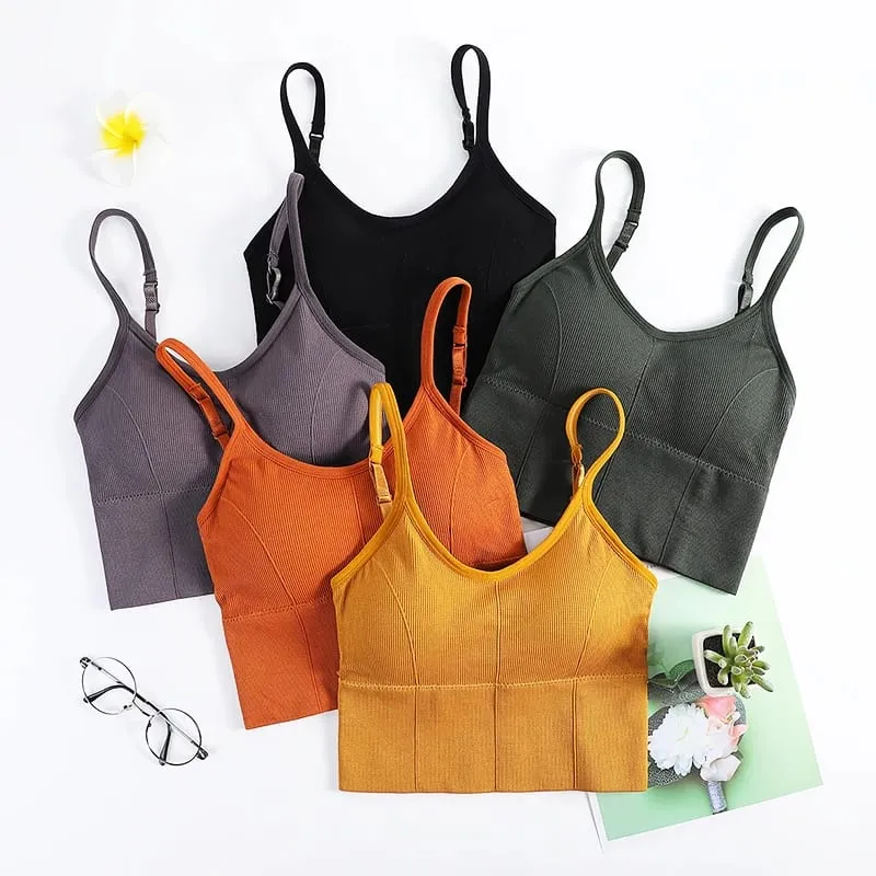 Sexy Backless Bralette Active Bra for Women Seamless Padded Bra Women Lingerie Cotton Wireless Long Tops Brassiere Bra