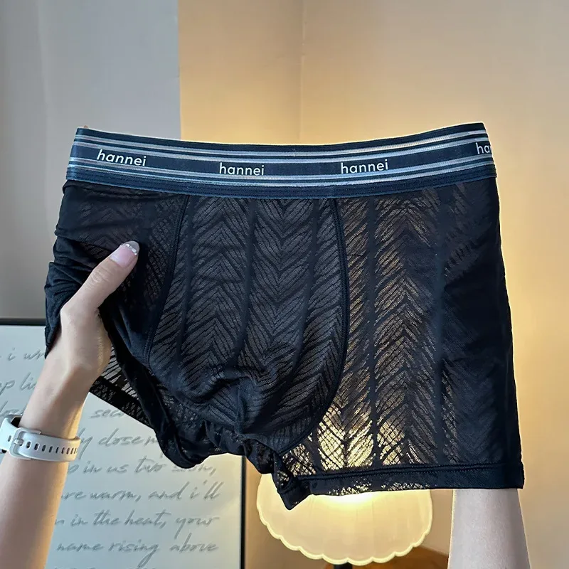 Bagong Kasuotang Panlalaki sa Tag-init, Panlalaking Boxer Brief, Plus Size na Breathable Underwear, Manipis na Maluwag na Panlalaking Kumportableng Solid na Kulay na Short