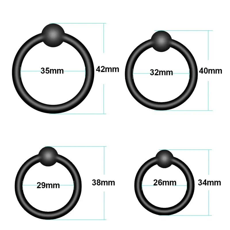 Sex Toys Penis Ring Silicone Cock Rings for Men 3/4/8 Sizes Cockring Cock Sexual Stimulation Couples Sex Toys Stretchy Cock 18+