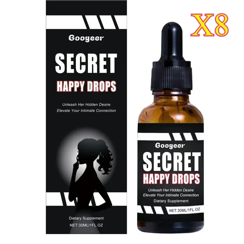 Googeer Secret Happy Drops Oral Drops Herbal Epimedium Maca Root Ginseng Ginkgo Biloba Support Blood Circulation Intimacy 30 ML