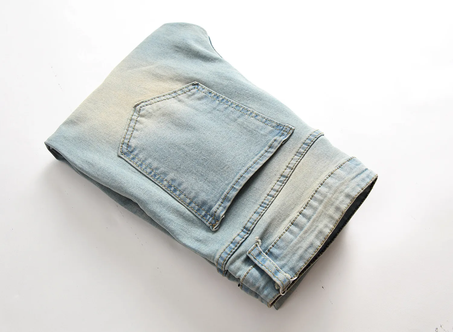Skinny Jeans Men Denim Pant Punk Street Style Ripped Vintage Wash Trouser Mens Casual Slim Fit Pencil Denim Holes Pants 2025