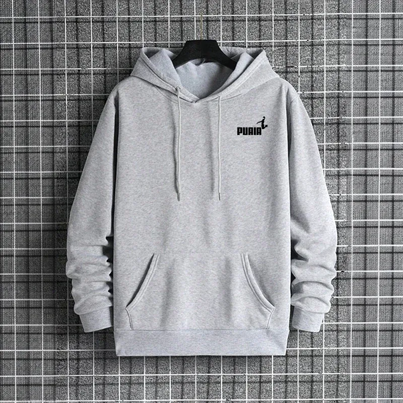 Autumn Winter Male Urban Causal Fashion Sporty Pullover 2026 New Arrival Men's Hoodies High Quality Pure Color Hooded Sweatshirt