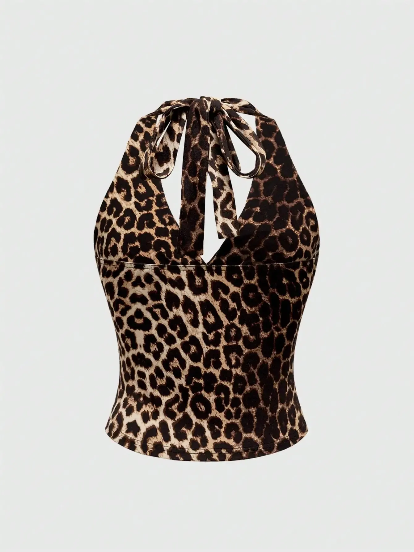 European and American Spring Summer and Autumn Hot-Selling Leopard Print Casual Large Size Neck Vest