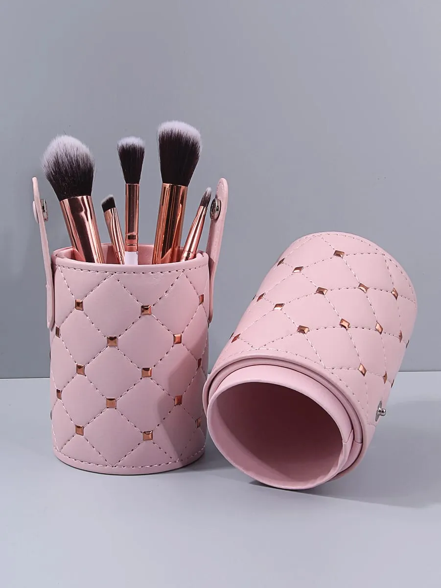 Rivet Cosmetic Storage Bags Waterproof Makeup Brushes Case Women Bag Portable Travel Brush Holder Pen Case Box