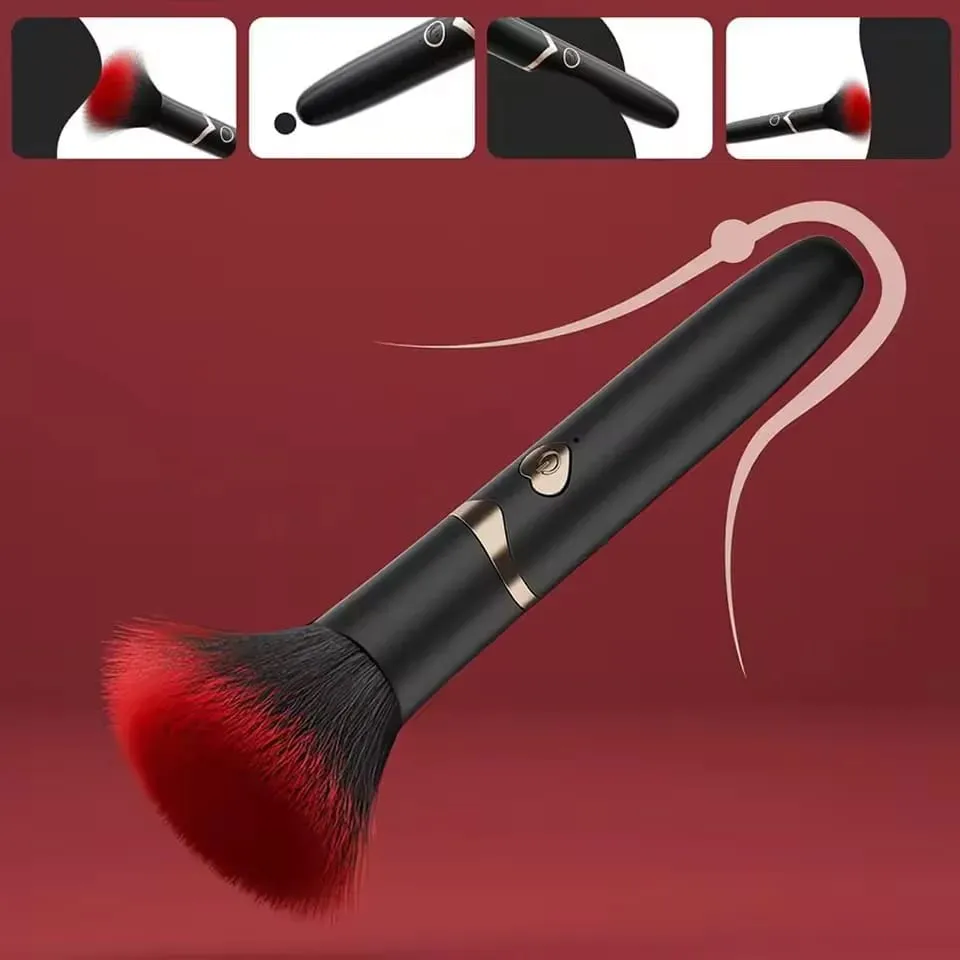 Makeup Pen Dual Head Vibrator Soft Brush Comb Beans High Frequency Micro Vibration Deep Stimulation G Spot Orgasm Female Sex Toy — image 4