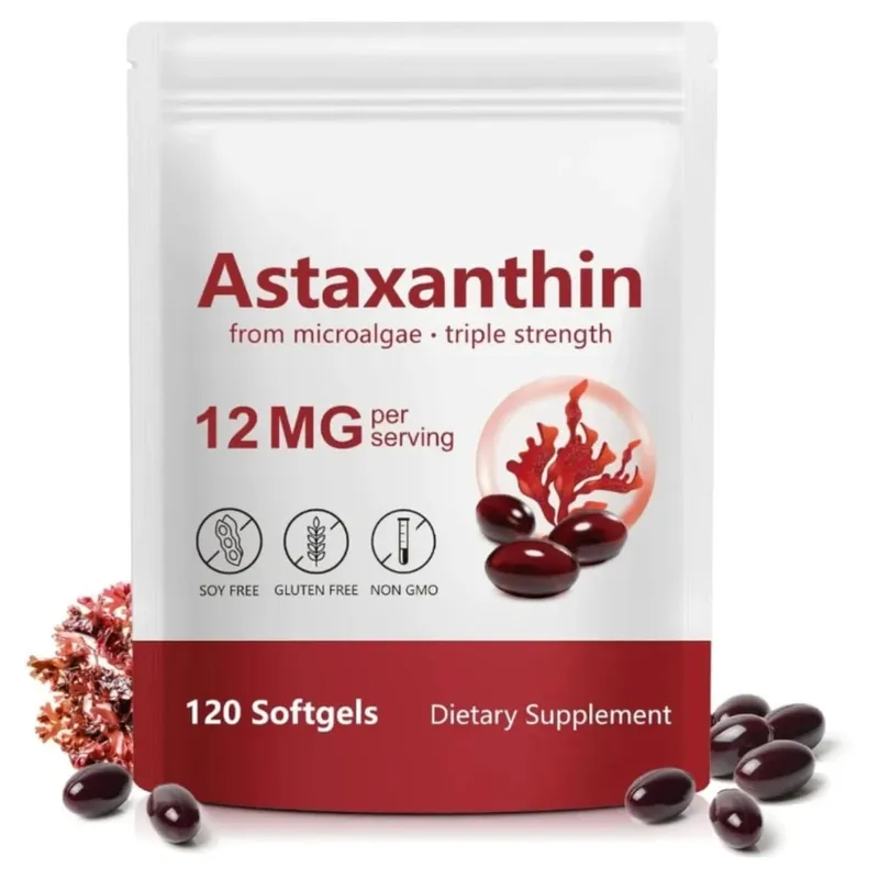 Cilt Sağlığı ve Sağlıklı Yaşlanma için Antioksidan Destekli Mikroalglerden Astaksantin Takviyesi 12mg Softgeller 120 Sayısı