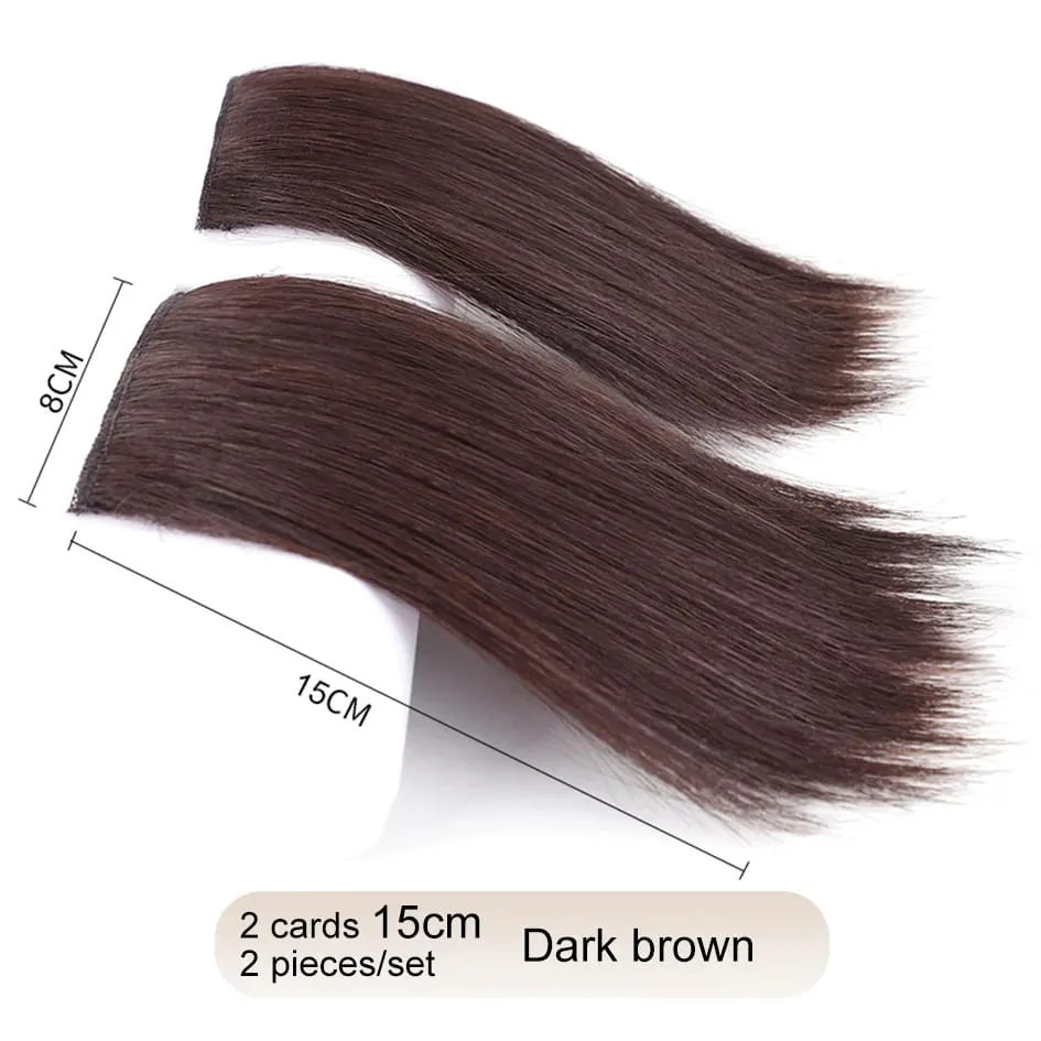Synthetic 2 pieces/set of wig pads hair extensions opening and top replacement pieces replacement artifact