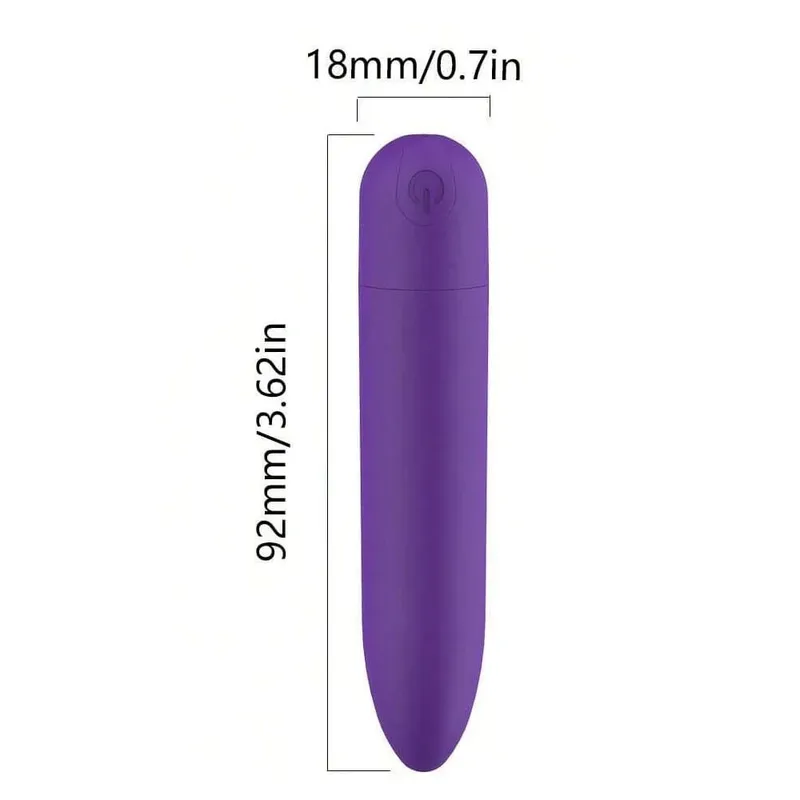 USB Rechargeable Bullet Vibrator - Waterproof Mini Powerful Vibrator 10 Modes Clit G-Spot Stimulator Sex Toy for Women